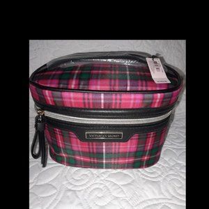 Victoria's Secret Tartan Plaid Mini Cosmetics Train Case - NWT Limited Edition